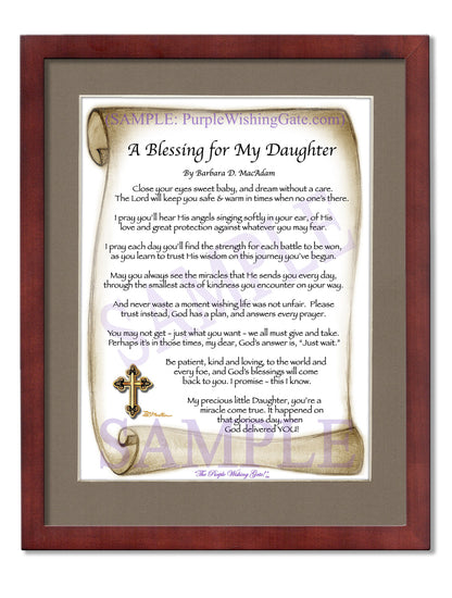 A Blessing for My Daughter (baby) - Baby Gift - PurpleWishingGate.com