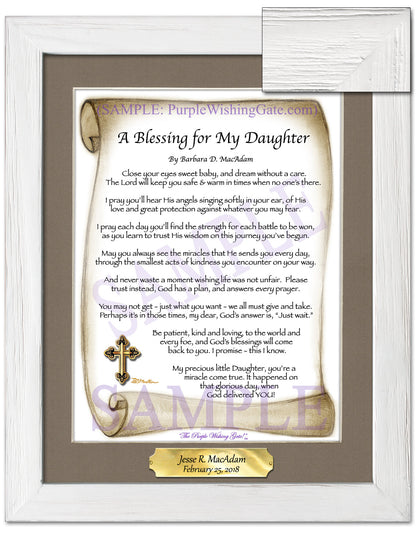 A Blessing for My Daughter (baby) - Baby Gift - PurpleWishingGate.com