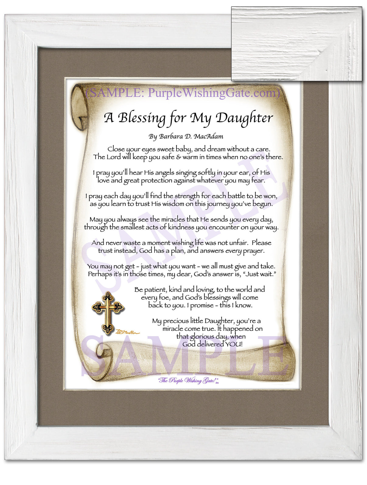 A Blessing for My Daughter (baby) - Baby Gift - PurpleWishingGate.com