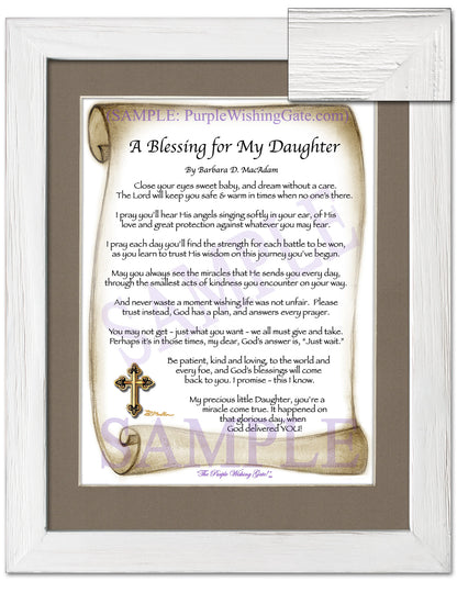 A Blessing for My Daughter (baby) - Baby Gift - PurpleWishingGate.com