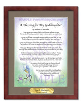 A Blessing for My Goddaughter (baby) - Baby Gift - PurpleWishingGate.com