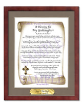 A Blessing for My Goddaughter (baby) - Baby Gift - PurpleWishingGate.com