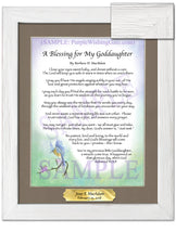 A Blessing for My Goddaughter (baby) - Baby Gift - PurpleWishingGate.com