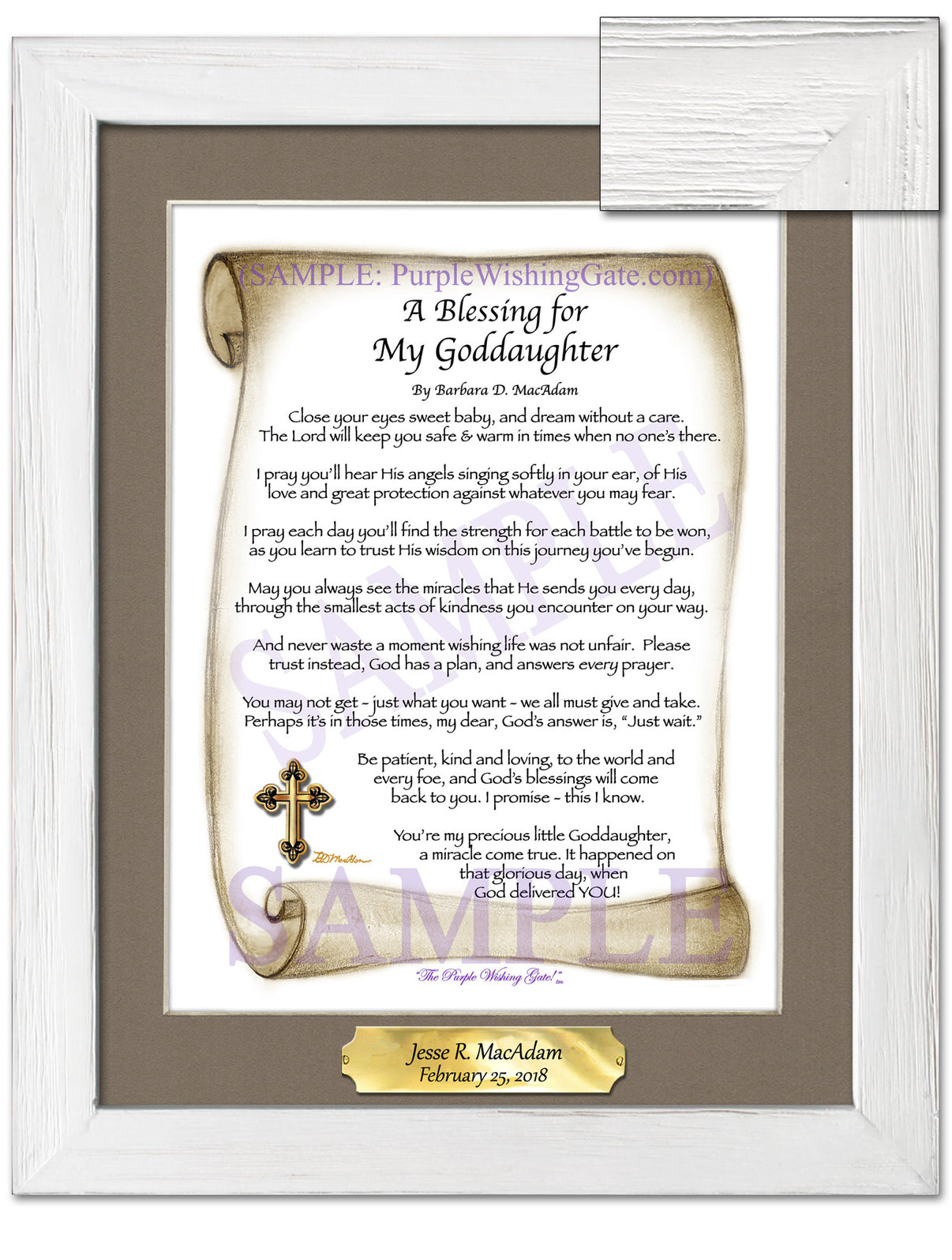 A Blessing for My Goddaughter (baby) - Baby Gift - PurpleWishingGate.com