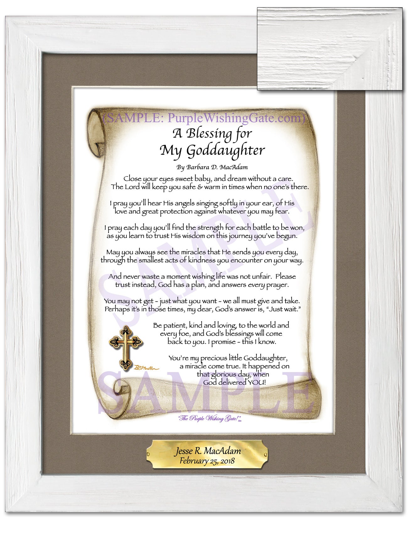 A Blessing for My Goddaughter (baby) - Baby Gift - PurpleWishingGate.com
