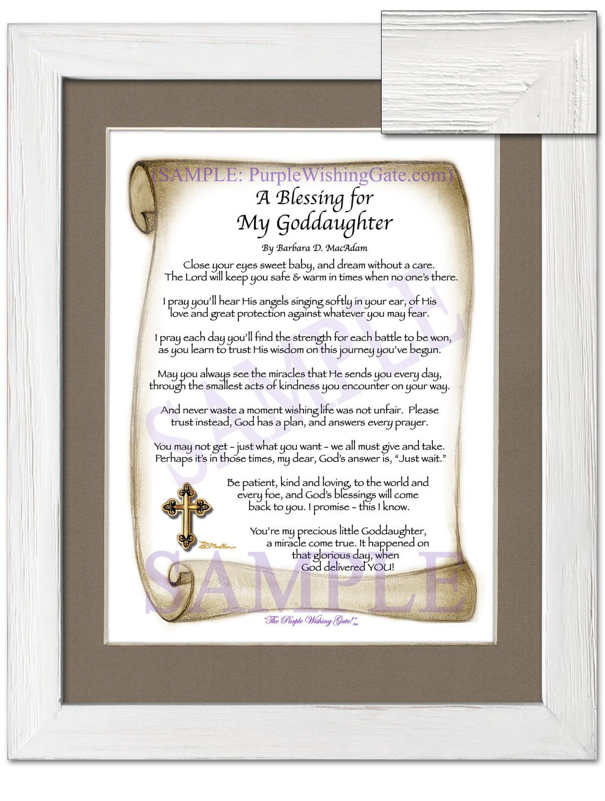 A Blessing for My Goddaughter (baby) - Baby Gift - PurpleWishingGate.com