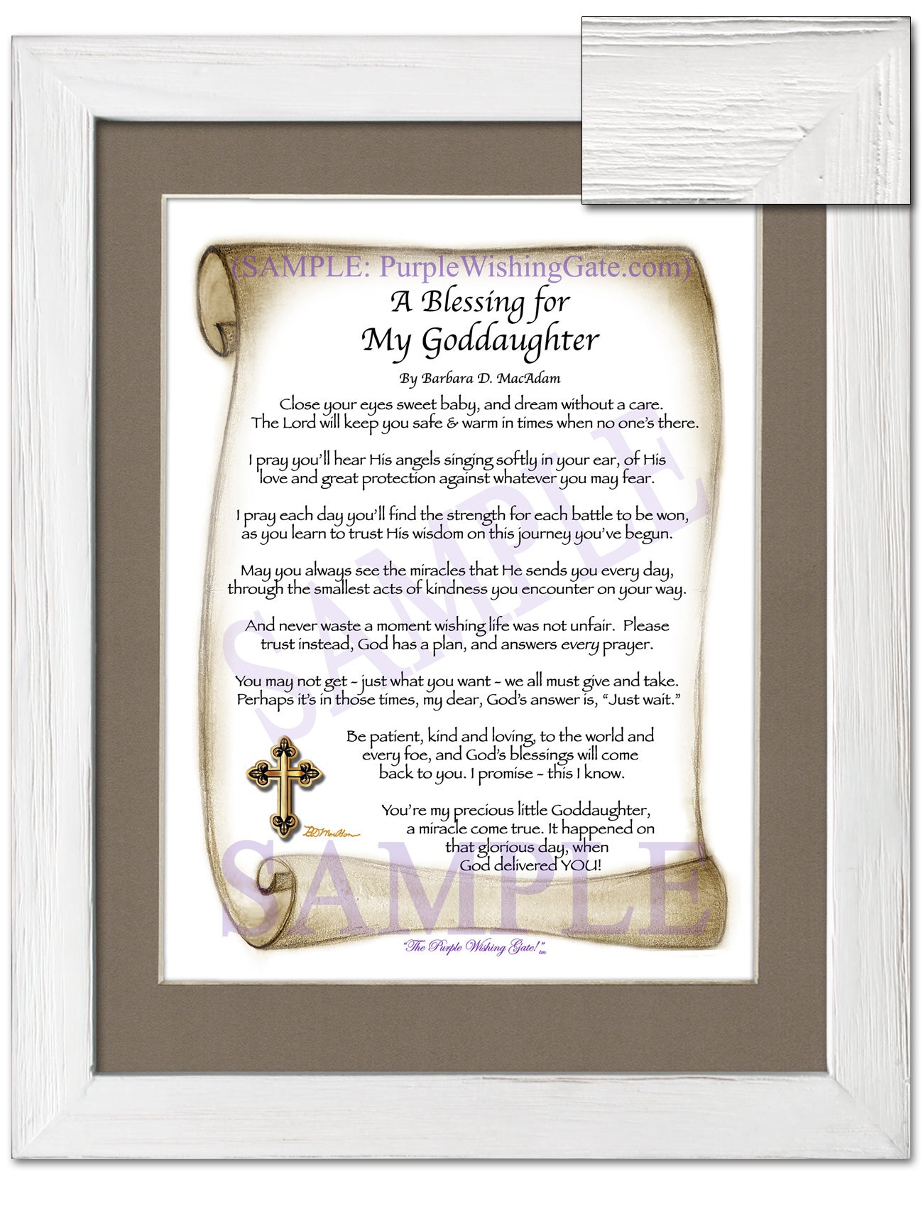A Blessing for My Goddaughter (baby) - Baby Gift - PurpleWishingGate.com
