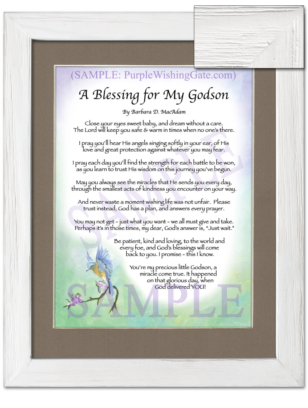 A Blessing for My Godson (baby) - Baby Gift - PurpleWishingGate.com