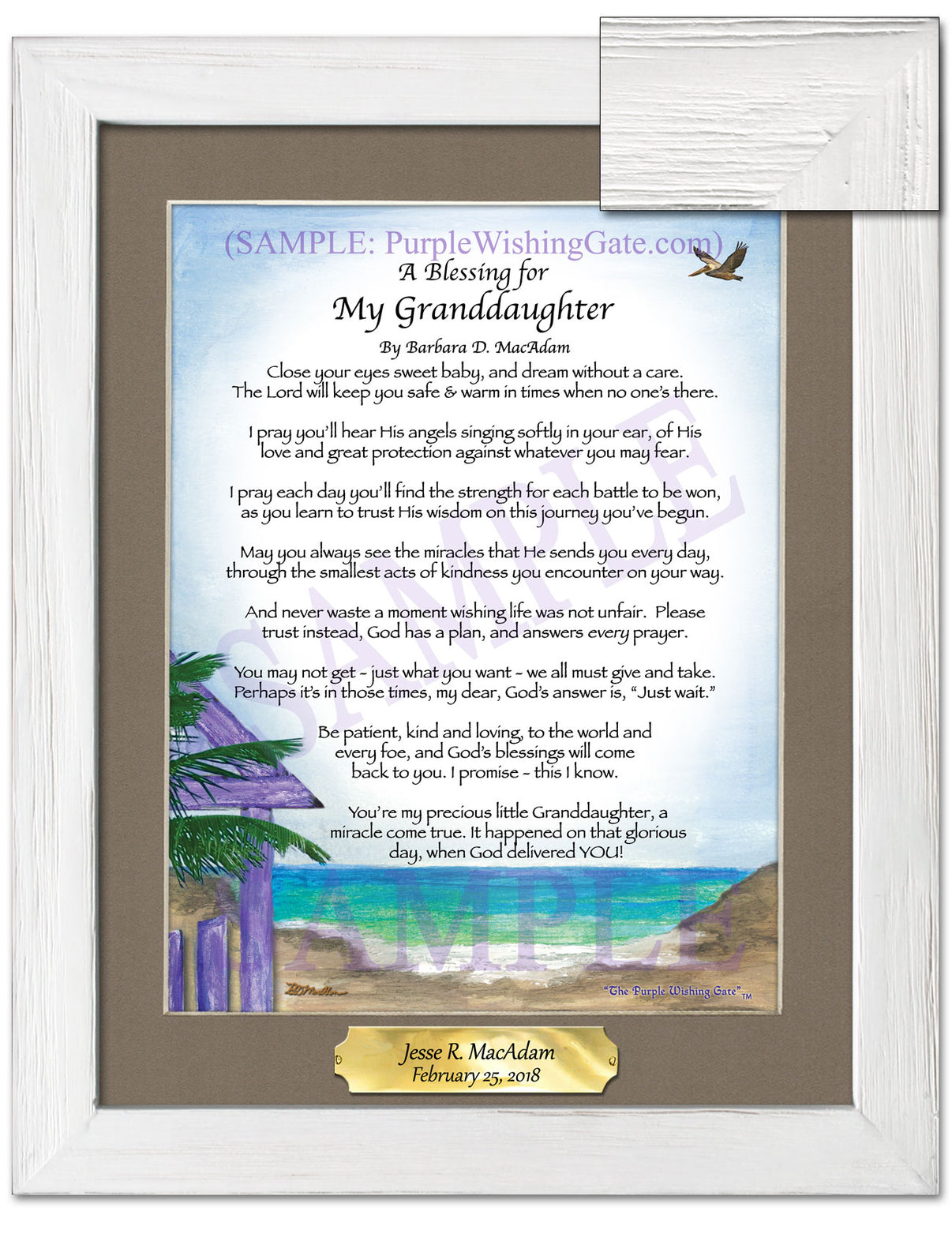 A Blessing for My Granddaughter (baby) - Baby Gift - PurpleWishingGate.com