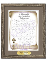 A Blessing for My Grandson (baby) - Baby Gift - PurpleWishingGate.com