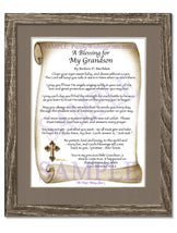 A Blessing for My Grandson (baby) - Baby Gift - PurpleWishingGate.com