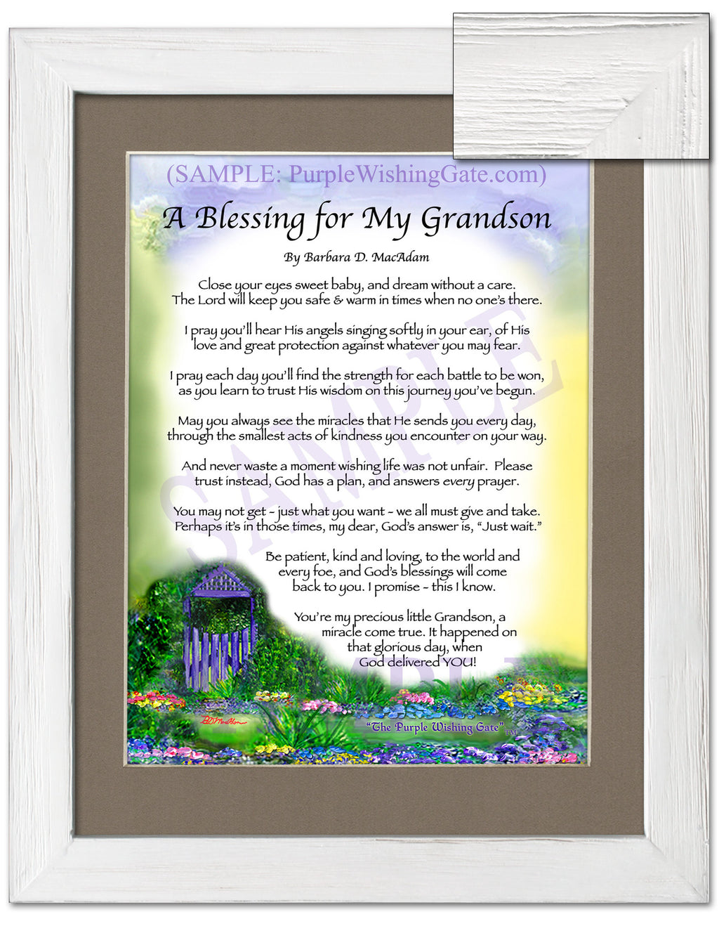 A Blessing for My Grandson (baby) - Baby Gift - PurpleWishingGate.com