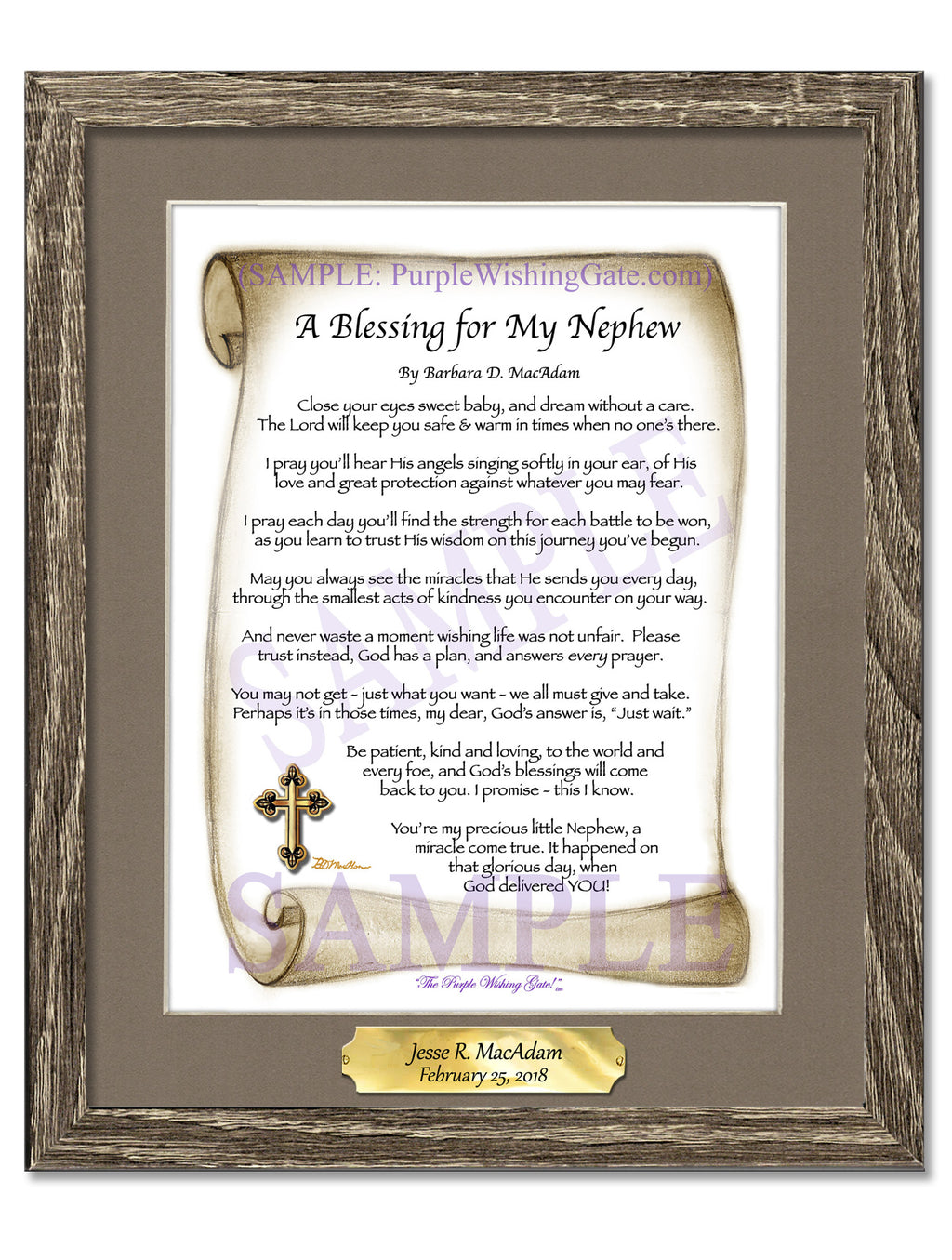 A Blessing for My Nephew (baby) - Baby Gift - PurpleWishingGate.com