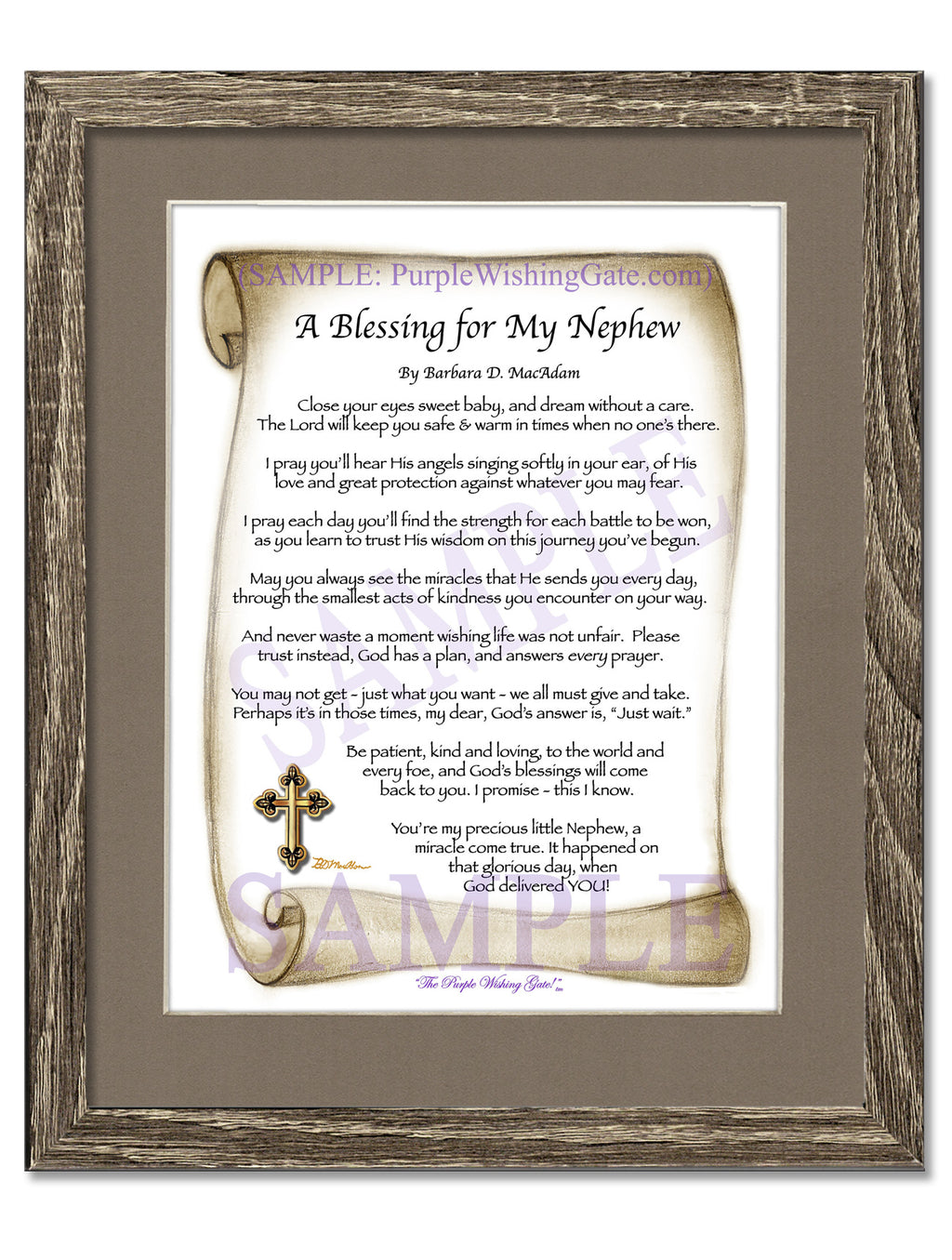 A Blessing for My Nephew (baby) - Baby Gift - PurpleWishingGate.com