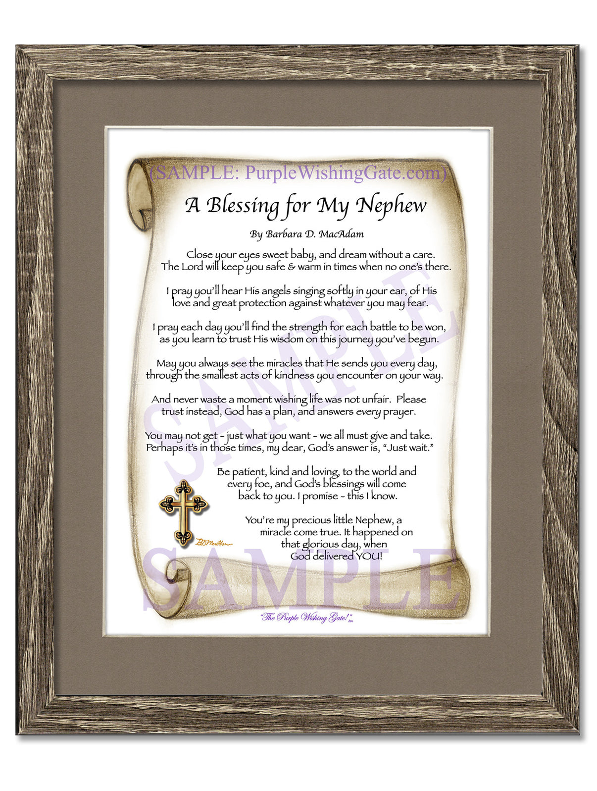A Blessing for My Nephew (baby) - Baby Gift - PurpleWishingGate.com