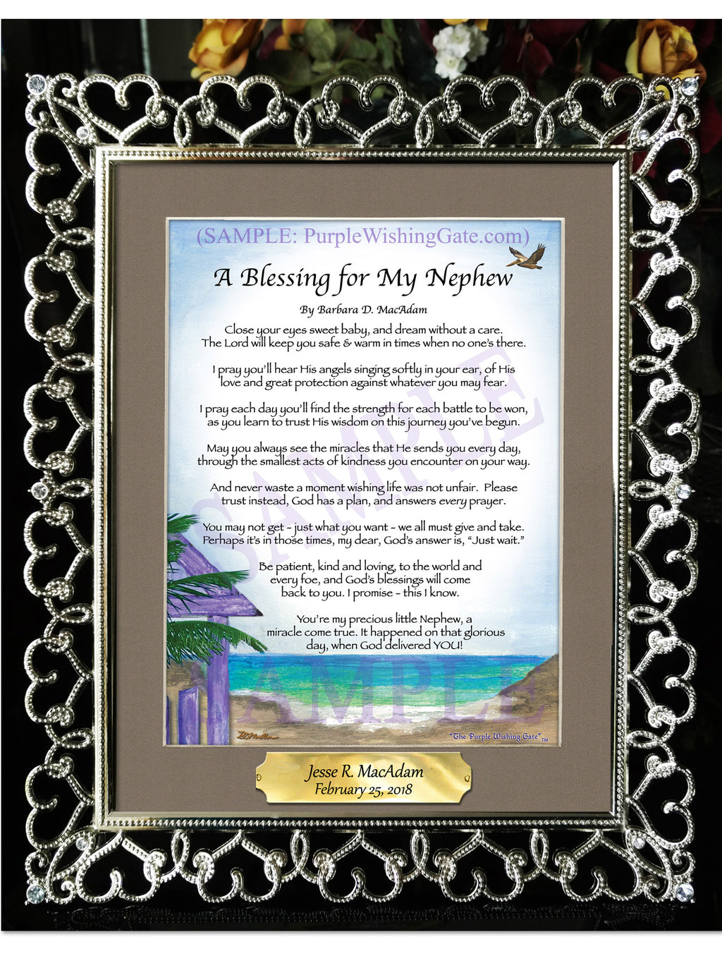 A Blessing for My Nephew (baby) - Baby Gift - PurpleWishingGate.com