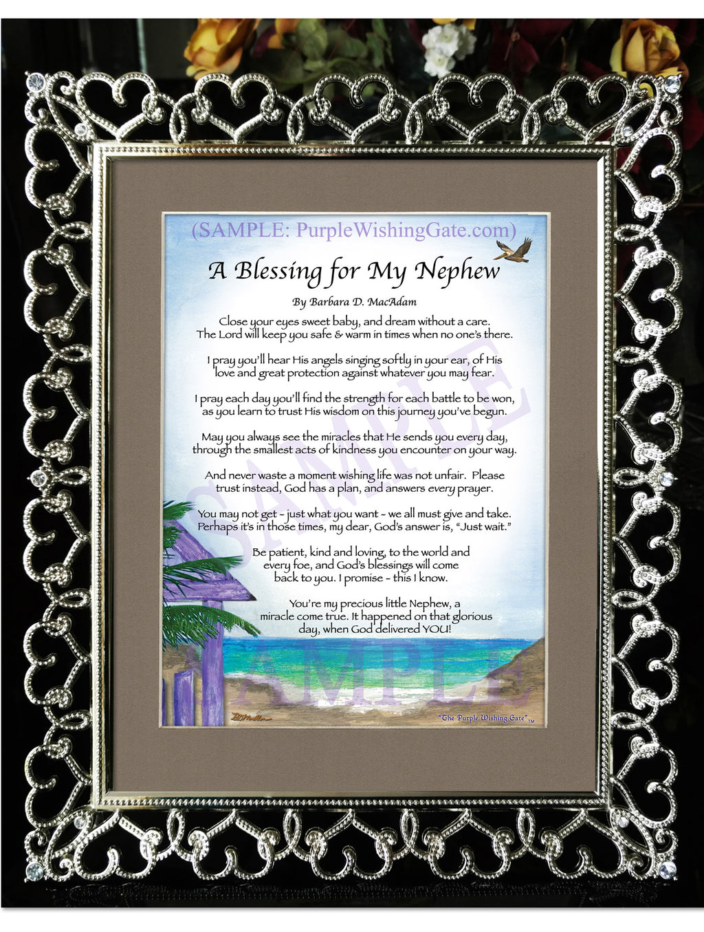 A Blessing for My Nephew (baby) - Baby Gift - PurpleWishingGate.com