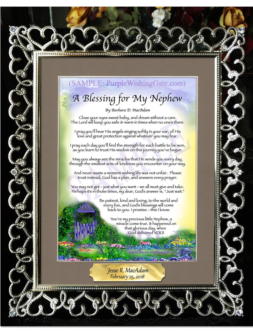 A Blessing for My Nephew (baby) - Baby Gift - PurpleWishingGate.com