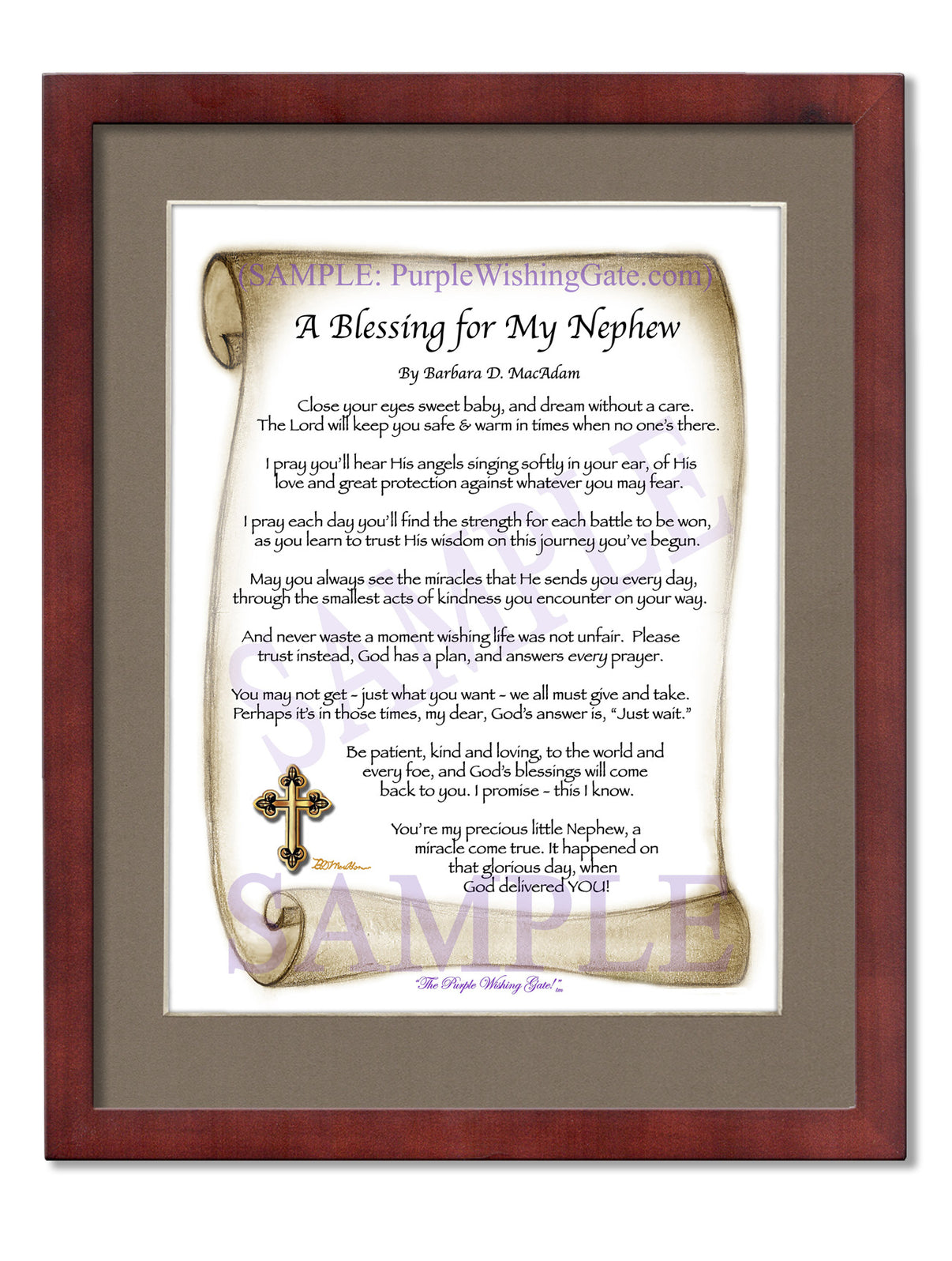 A Blessing for My Nephew (baby) - Baby Gift - PurpleWishingGate.com