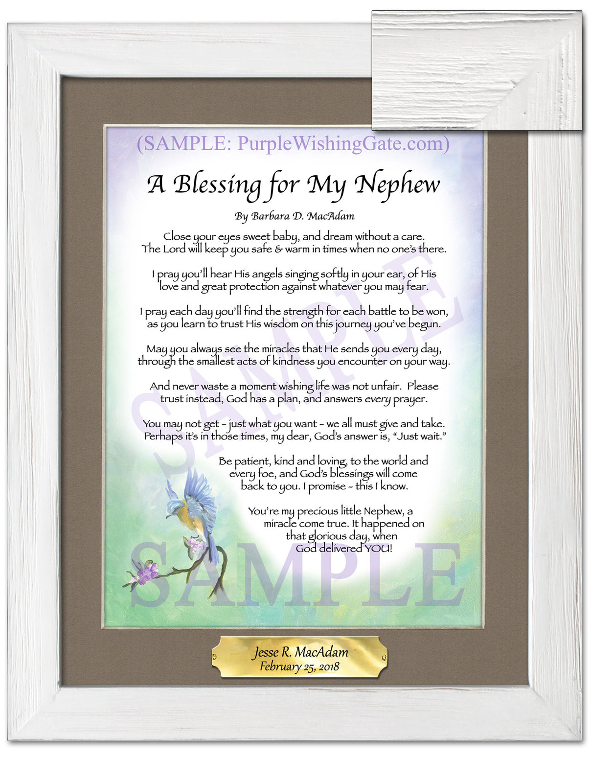 A Blessing for My Nephew (baby) - Baby Gift - PurpleWishingGate.com
