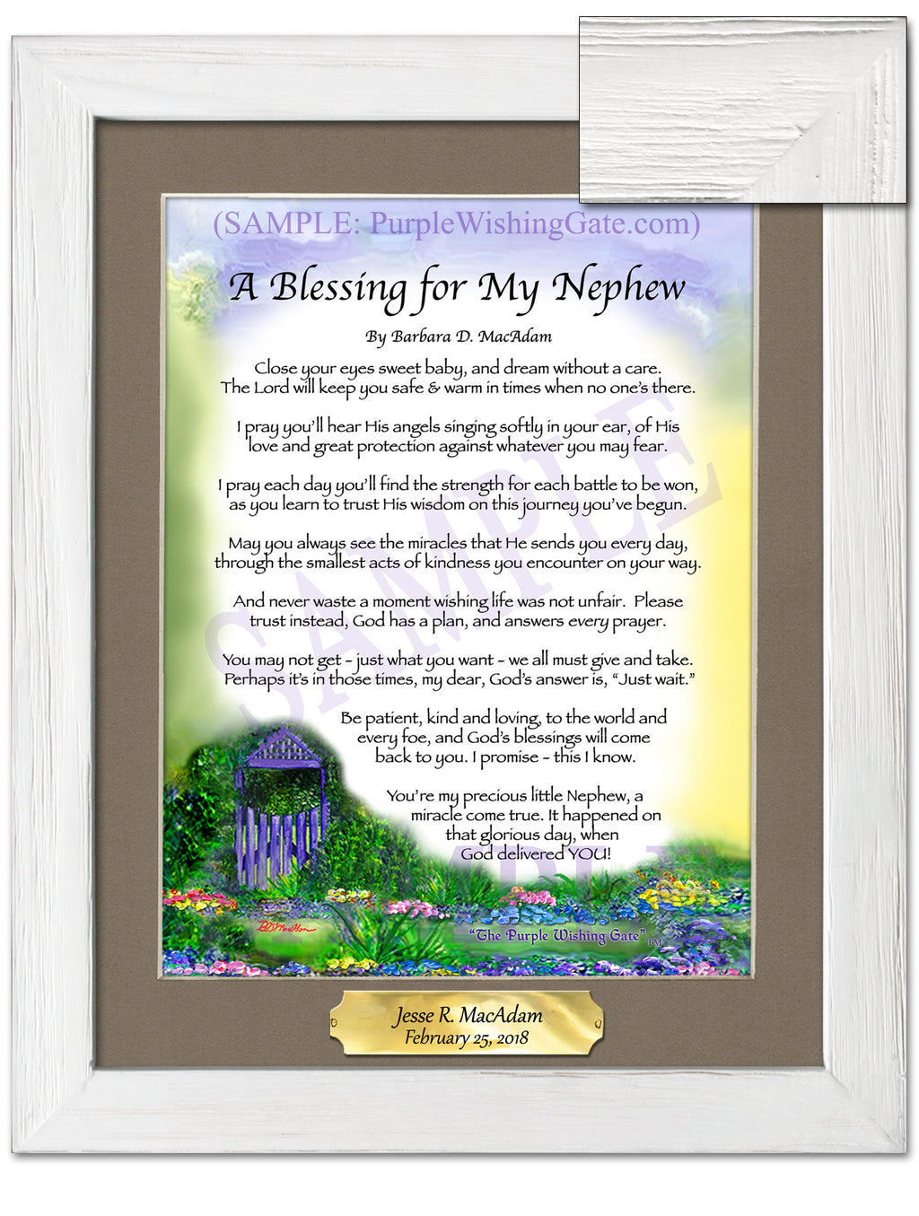 A Blessing for My Nephew (baby) - Baby Gift - PurpleWishingGate.com