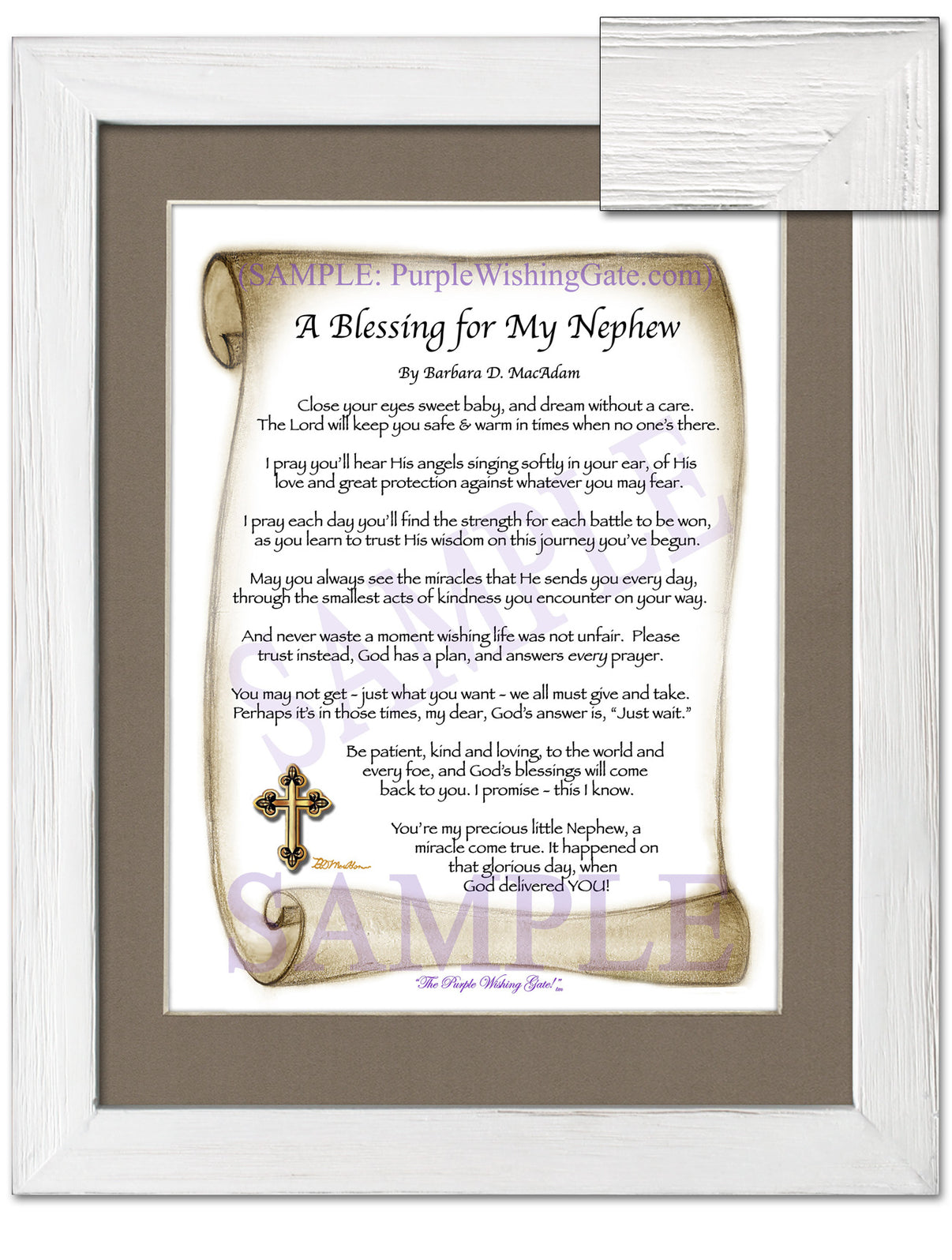 A Blessing for My Nephew (baby) - Baby Gift - PurpleWishingGate.com