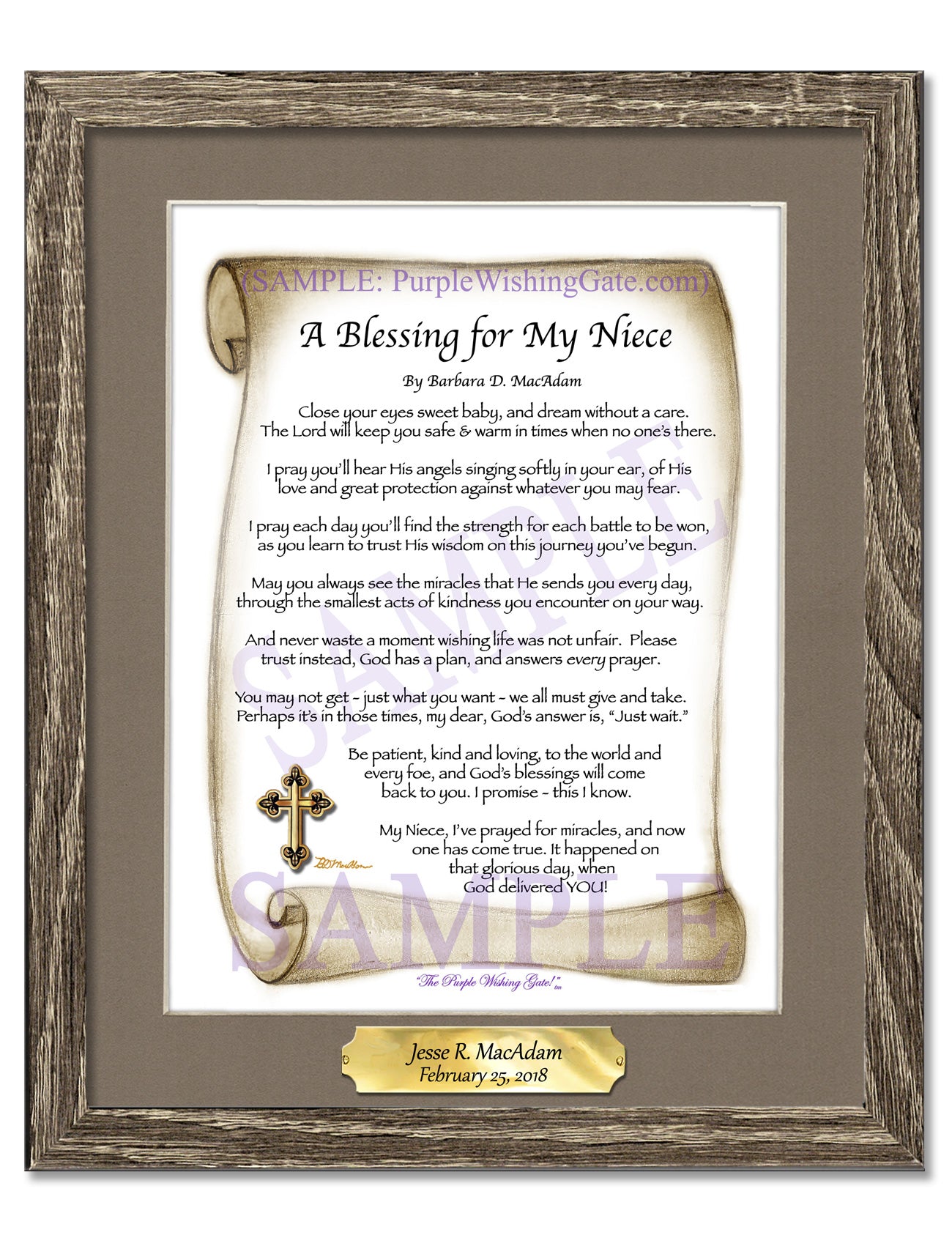 A Blessing for My Niece (baby) - Baby Gift - PurpleWishingGate.com