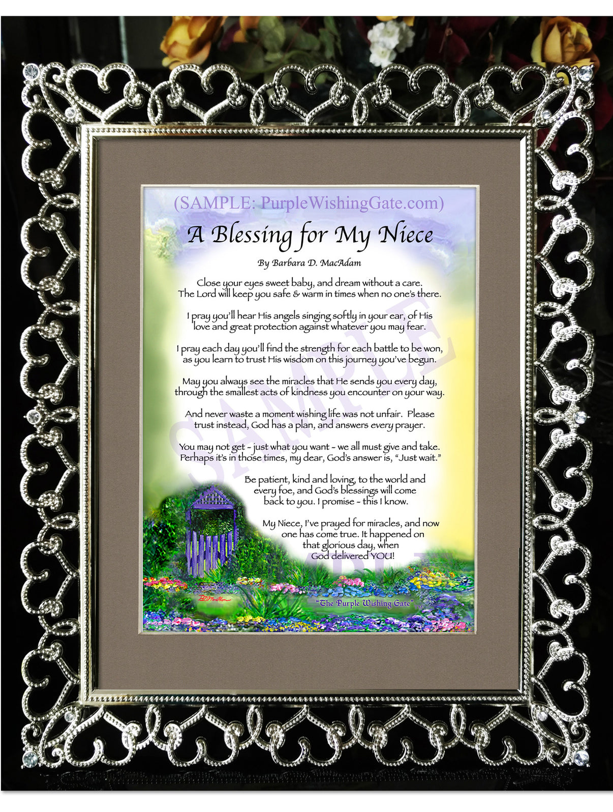 A Blessing for My Niece (baby) - Baby Gift - PurpleWishingGate.com