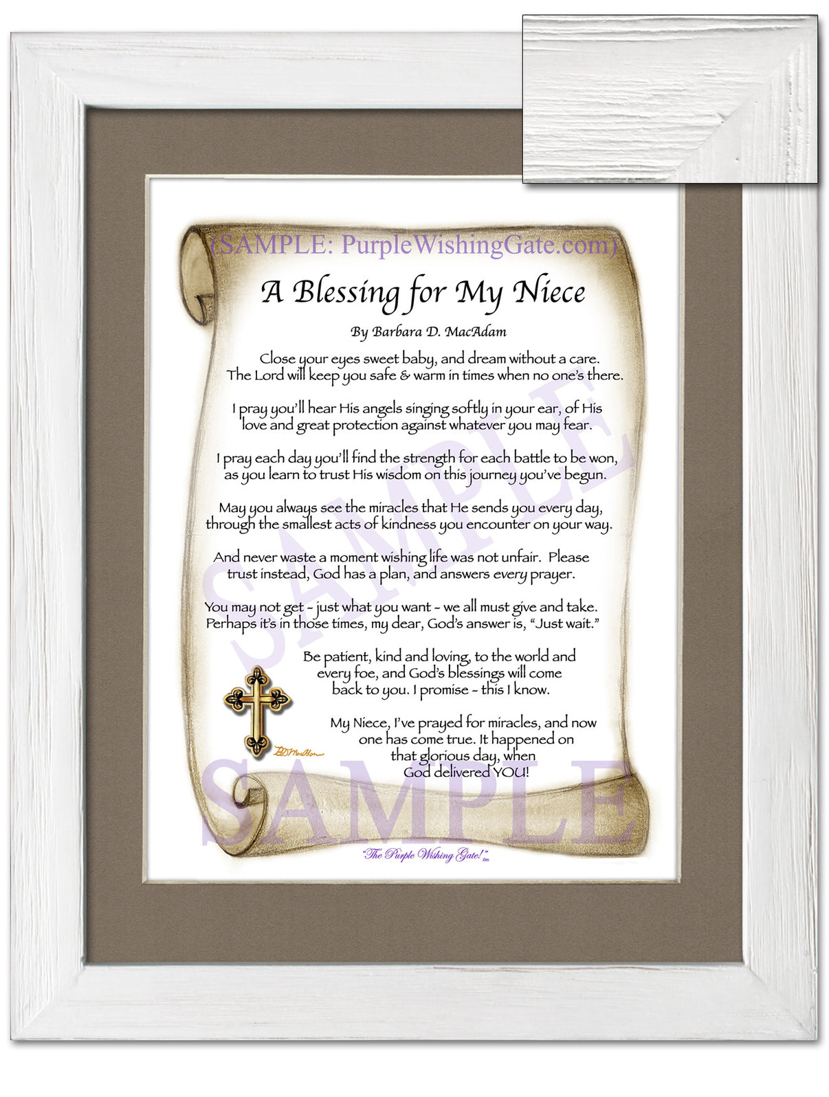 A Blessing for My Niece (baby) - Baby Gift - PurpleWishingGate.com