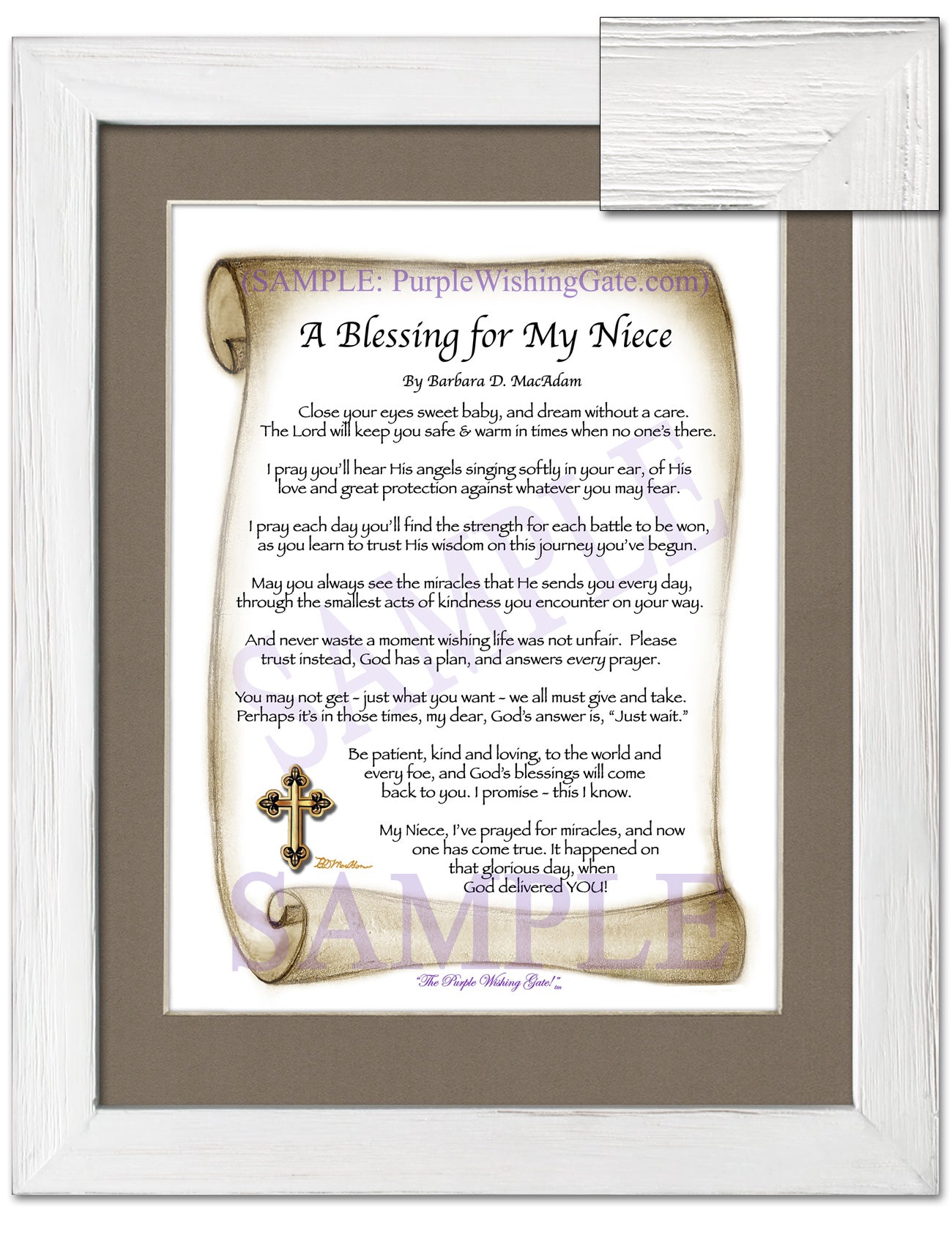 A Blessing for My Niece (baby) - Baby Gift - PurpleWishingGate.com