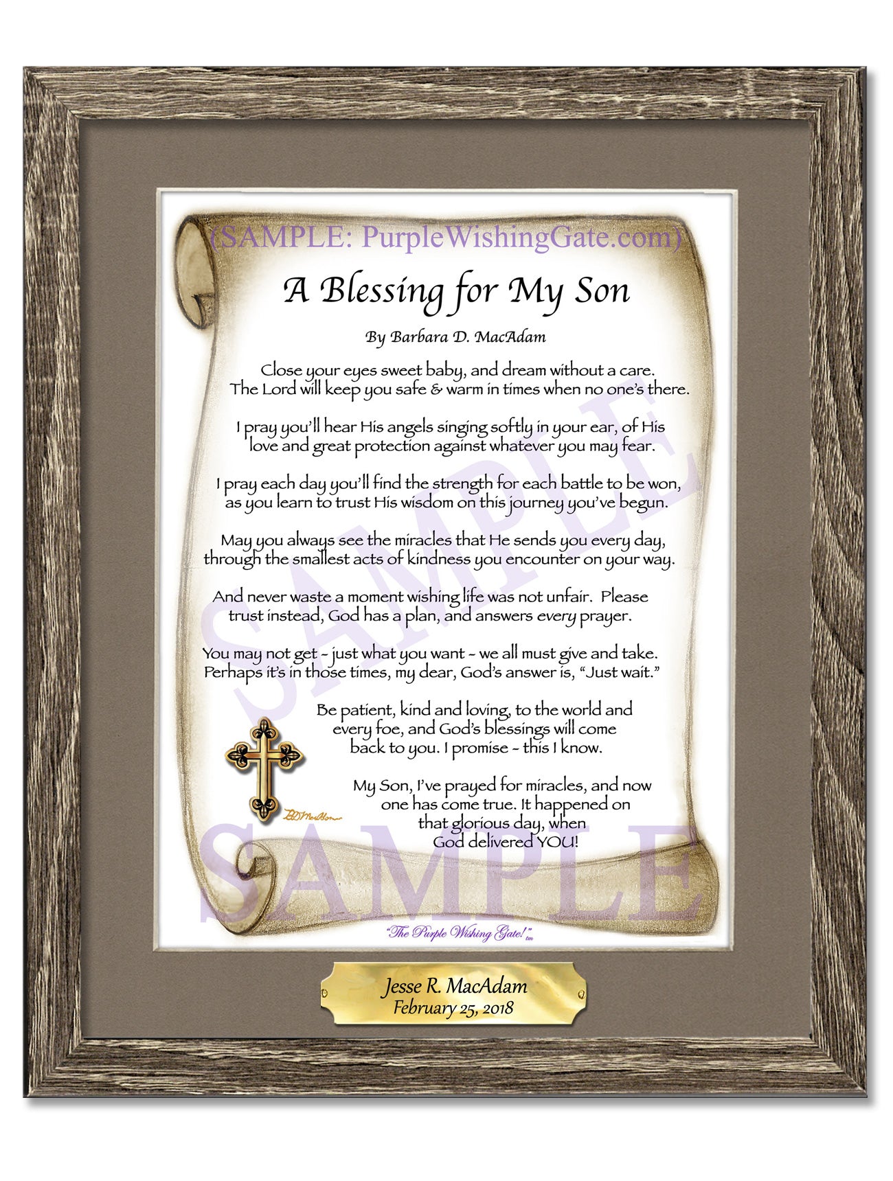 A Blessing for My Son (baby) - Baby Gift - PurpleWishingGate.com