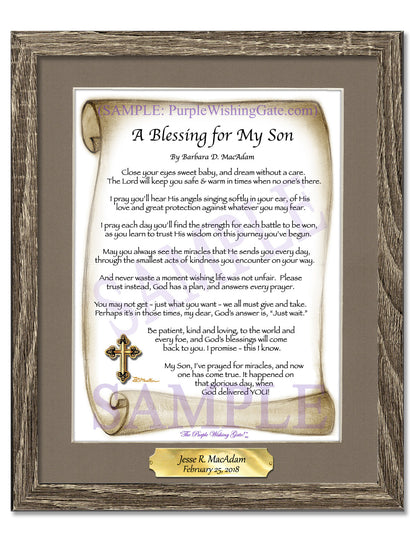 A Blessing for My Son (baby) - Baby Gift - PurpleWishingGate.com