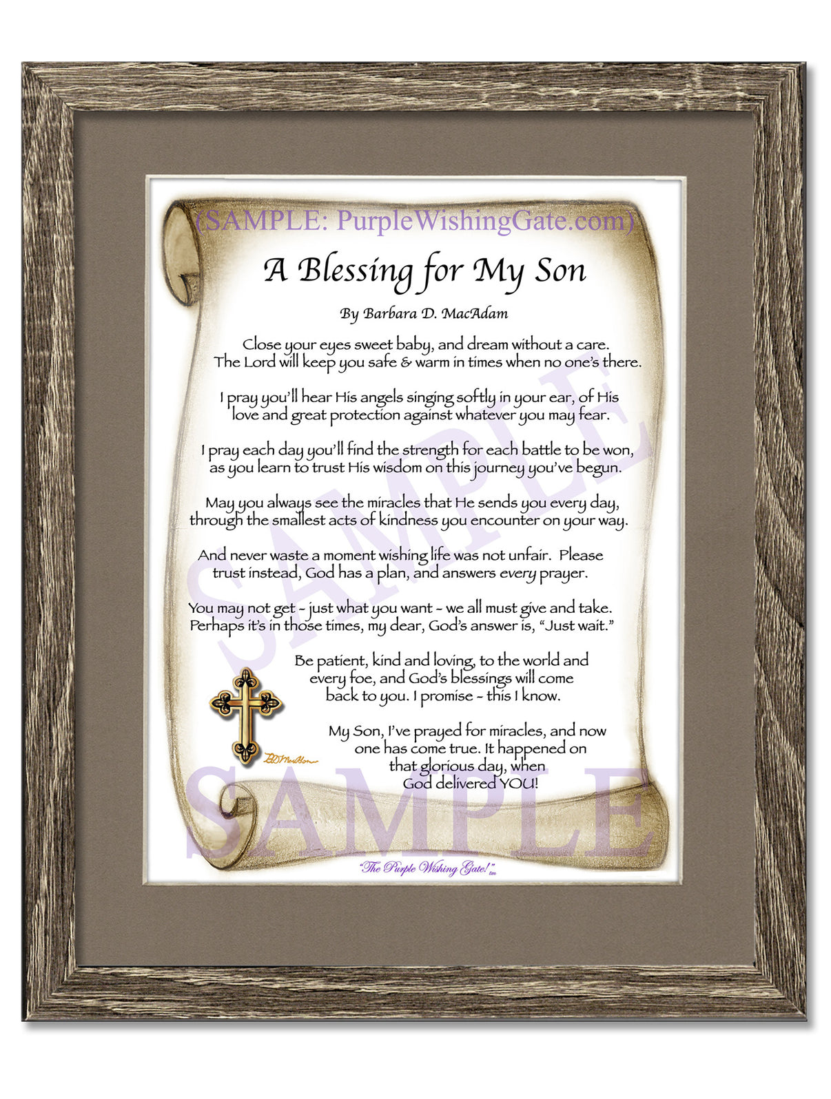 A Blessing for My Son (baby) - Baby Gift - PurpleWishingGate.com