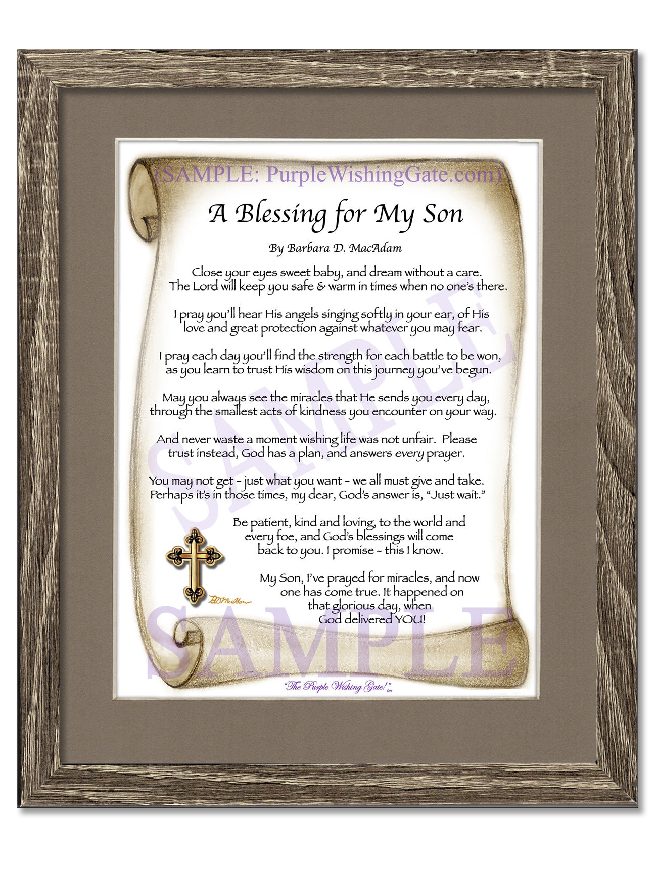 A Blessing for My Son (baby) - Baby Gift - PurpleWishingGate.com