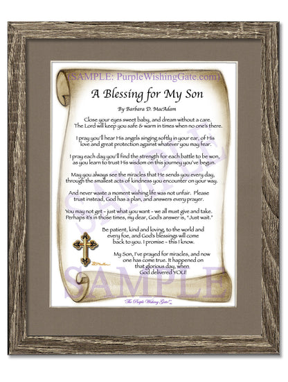 A Blessing for My Son (baby) - Baby Gift - PurpleWishingGate.com