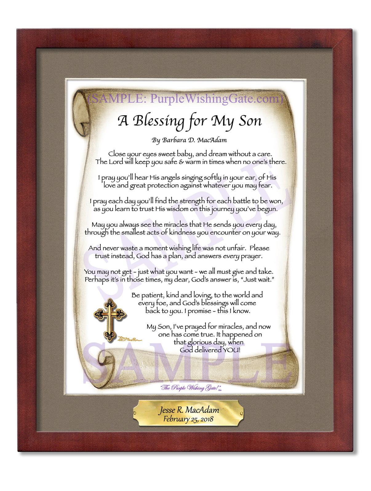 A Blessing for My Son (baby) - Baby Gift - PurpleWishingGate.com