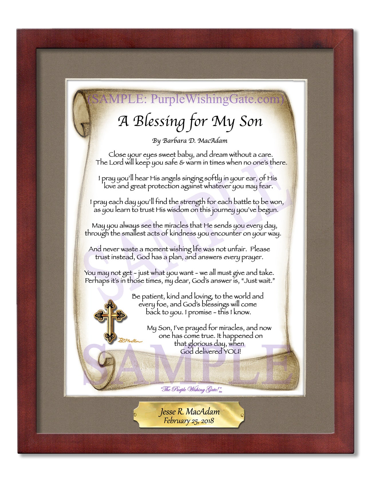 A Blessing for My Son (baby) - Baby Gift - PurpleWishingGate.com