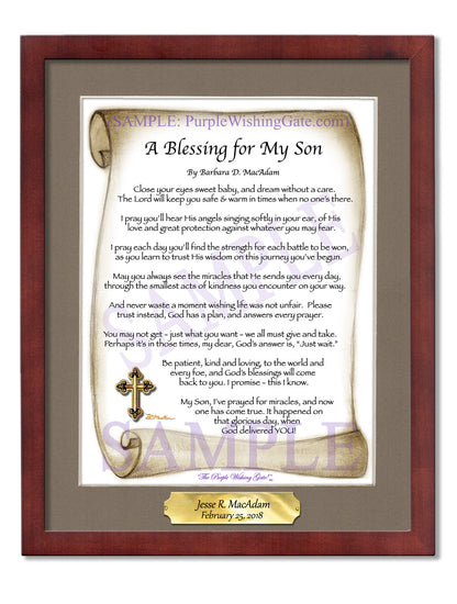 A Blessing for My Son (baby) - Baby Gift - PurpleWishingGate.com