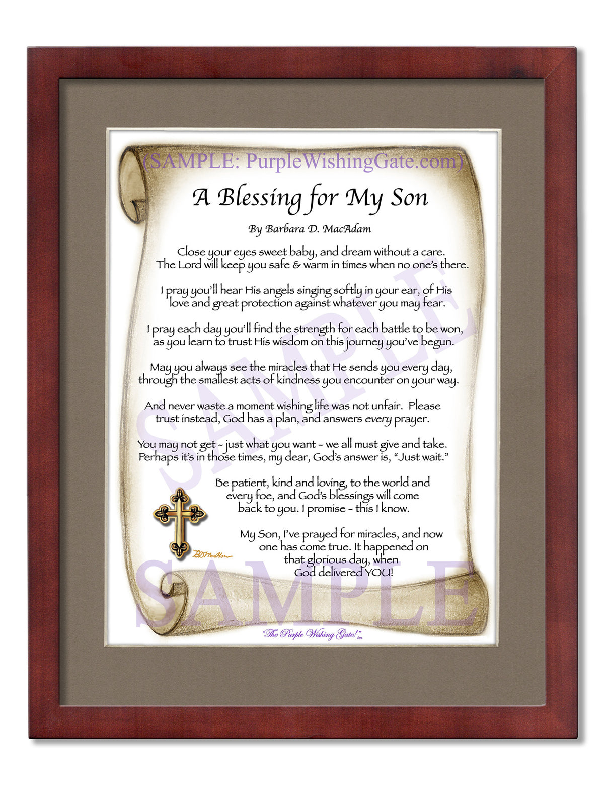 A Blessing for My Son (baby) - Baby Gift - PurpleWishingGate.com