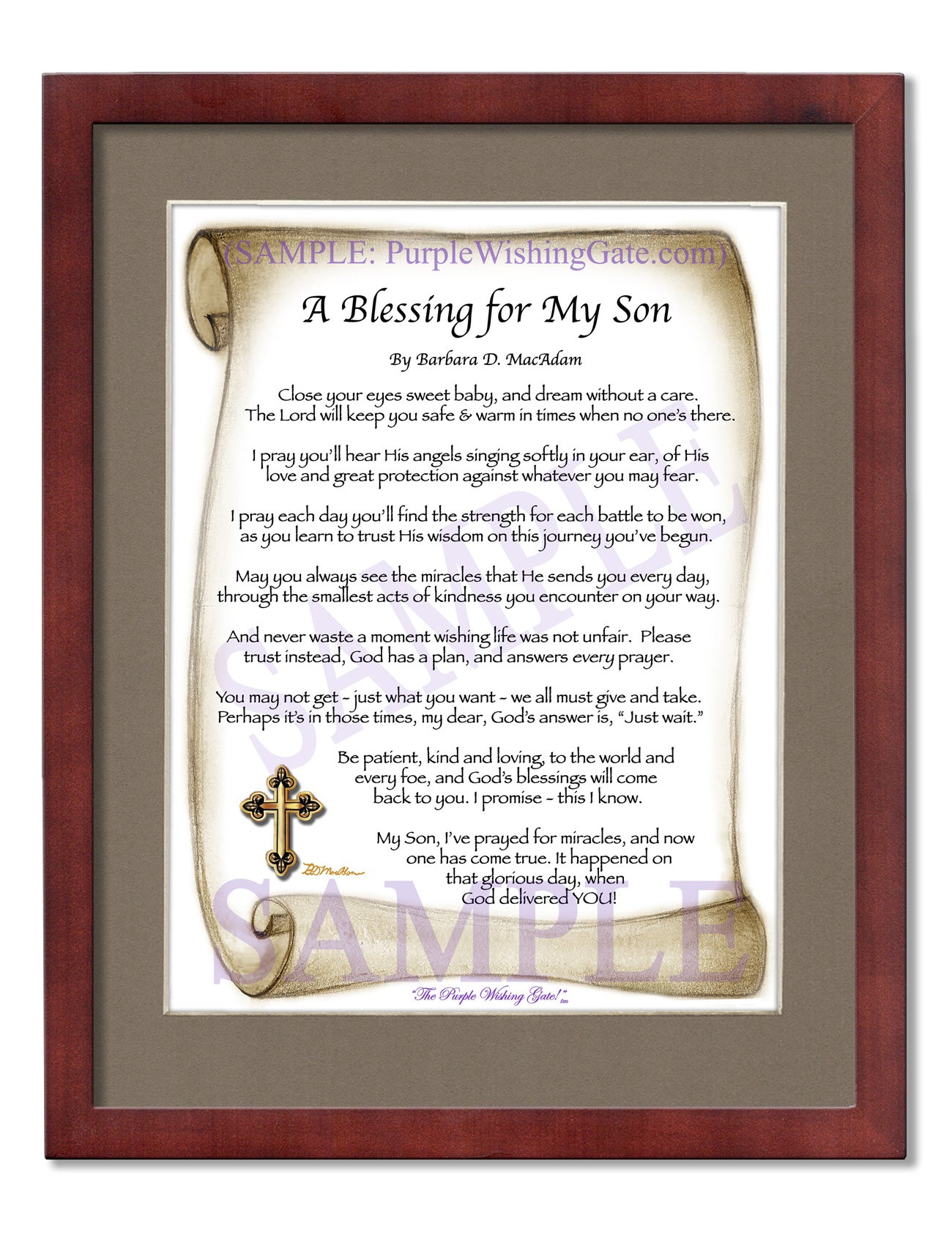 A Blessing for My Son (baby) - Baby Gift - PurpleWishingGate.com