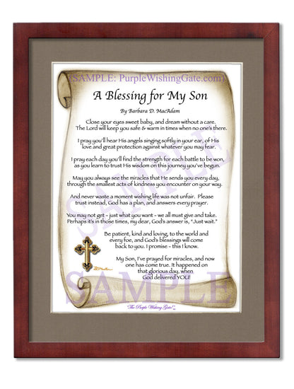 A Blessing for My Son (baby) - Baby Gift - PurpleWishingGate.com