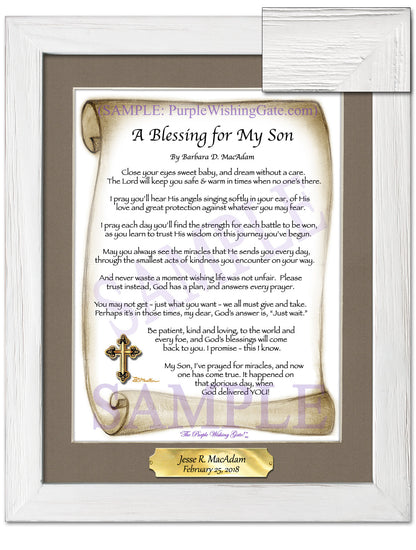 A Blessing for My Son (baby) - Baby Gift - PurpleWishingGate.com
