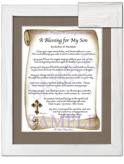A Blessing for My Son (baby) - Baby Gift - PurpleWishingGate.com