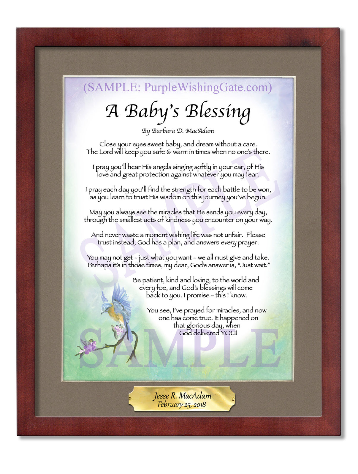 A Baby's Blessing - Baby Gift - PurpleWishingGate.com