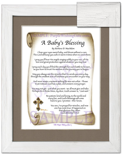 A Baby's Blessing - Baby Gift - PurpleWishingGate.com