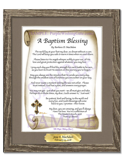 A Baptism Blessing - Baptism Gift - PurpleWishingGate.com