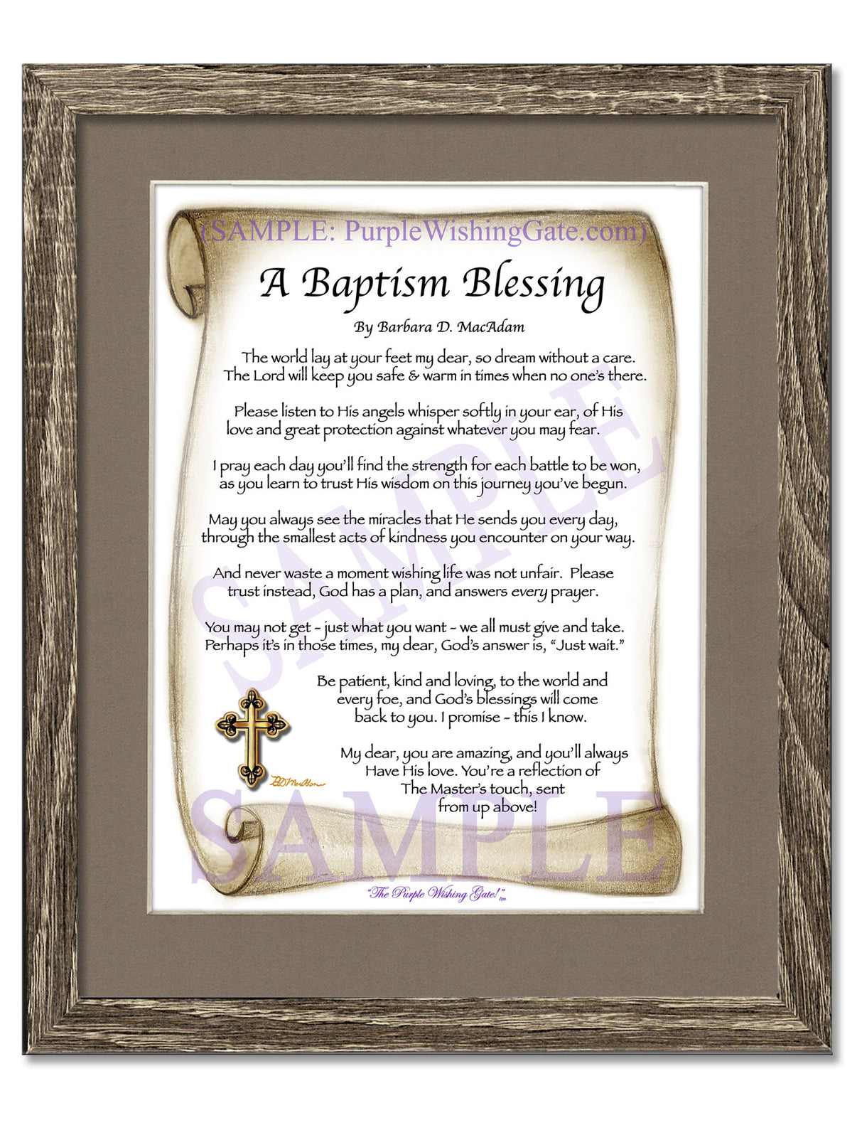 A Baptism Blessing - Baptism Gift - PurpleWishingGate.com