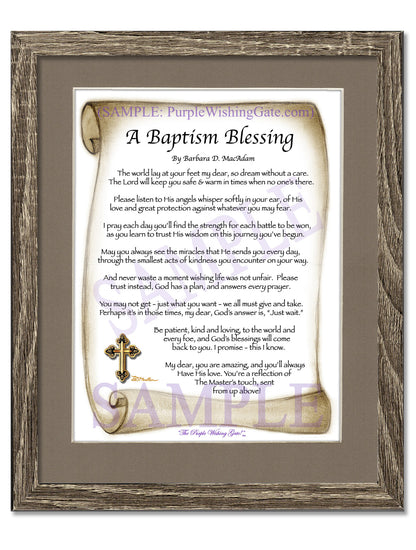 A Baptism Blessing - Baptism Gift - PurpleWishingGate.com