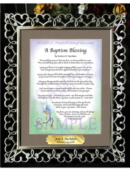A Baptism Blessing - Baptism Gift - PurpleWishingGate.com