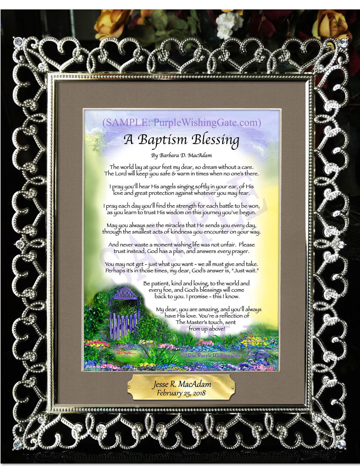 A Baptism Blessing - Baptism Gift - PurpleWishingGate.com